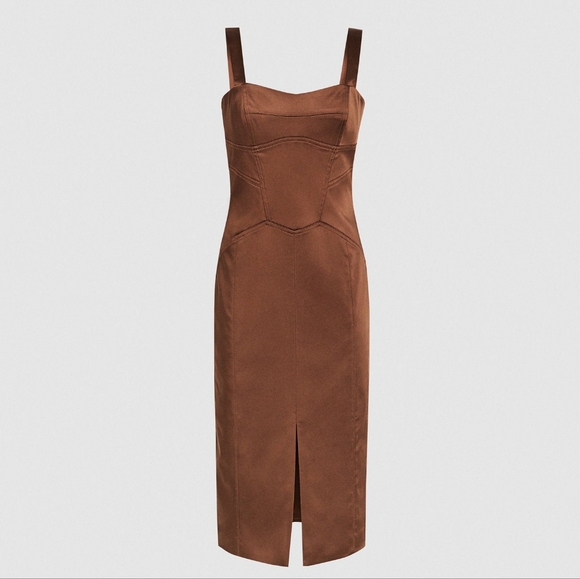 NWT REISS | Madeleine Structured Bodycon Dress - Picture 5 of 8